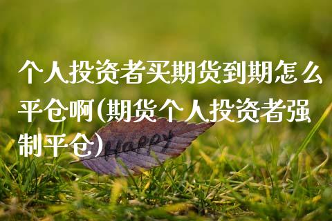 个人投资者买期货到期怎么平仓啊(期货个人投资者强制平仓)_https://www.xmqjcw.com_期货投资_第1张