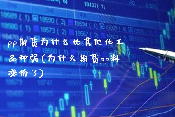 pp期货为什么比其他化工品种弱(为什么期货pp料涨价了)_https://www.xmqjcw.com_期货投资_第1张