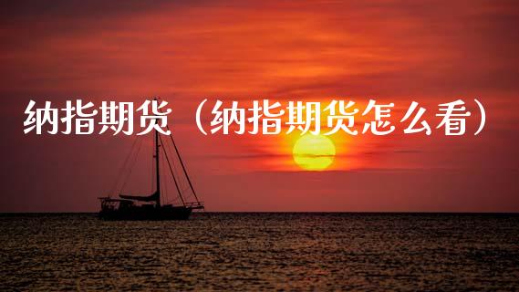 纳指期货（纳指期货怎么看）_https://www.xmqjcw.com_期货直播室_第1张