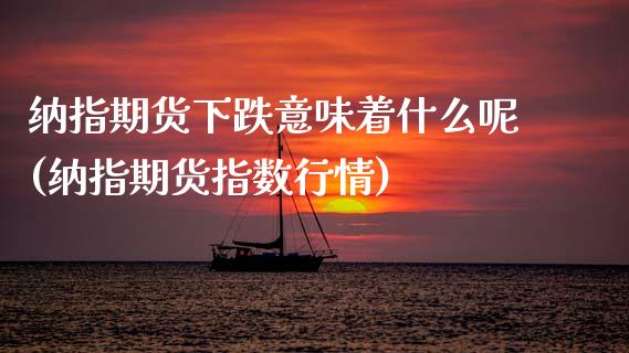 纳指期货下跌意味着什么呢(纳指期货指数行情)_https://www.xmqjcw.com_期货直播室_第1张