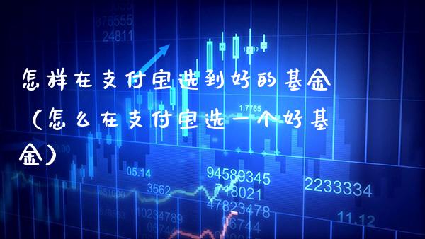 怎样在支付宝选到好的基金（怎么在支付宝选一个好基金）_https://www.xmqjcw.com_基金理财_第1张