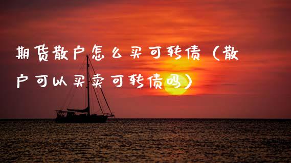 期货散户怎么买可转债（散户可以买卖可转债吗）_https://www.xmqjcw.com_期货行情_第1张