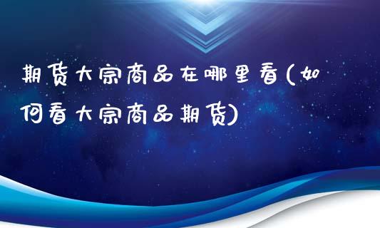 期货大宗商品在哪里看(如何看大宗商品期货)_https://www.xmqjcw.com_期货百科_第1张