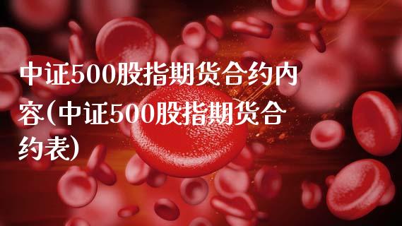 中证500股指期货合约内容(中证500股指期货合约表)_https://www.xmqjcw.com_期货投资_第1张