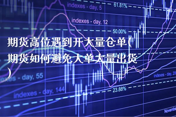 期货高位遇到开大量仓单(期货如何避免大单大量出货)_https://www.xmqjcw.com_期货百科_第1张