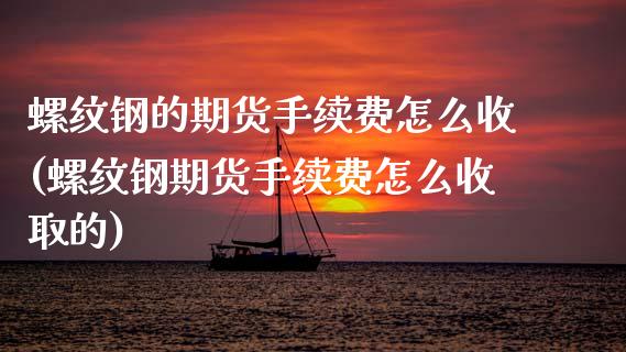 螺纹钢的期货手续费怎么收(螺纹钢期货手续费怎么收取的)_https://www.xmqjcw.com_期货投资_第1张