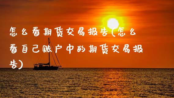 怎么看期货交易报告(怎么看自己账户中的期货交易报告)_https://www.xmqjcw.com_期货百科_第1张