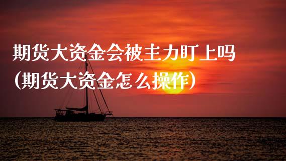 期货大资金会被主力盯上吗(期货大资金怎么操作)_https://www.xmqjcw.com_期货开户_第1张