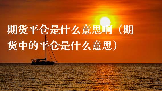 期货平仓是什么意思啊（期货中的平仓是什么意思）_https://www.xmqjcw.com_期货行情_第1张