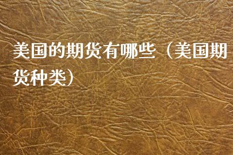 美国的期货有哪些（美国期货种类）_https://www.xmqjcw.com_期货投资_第1张