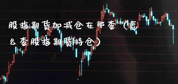 股指期货加减仓在那查（怎么查股指期货持仓）_https://www.xmqjcw.com_期货直播室_第1张