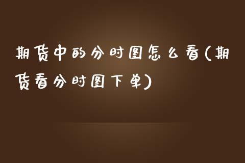 期货中的分时图怎么看(期货看分时图下单)_https://www.xmqjcw.com_期货百科_第1张