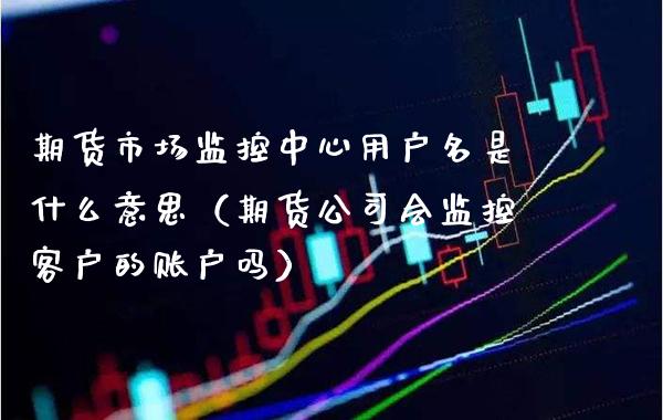 期货市场监控中心用户名是什么意思（期货公司会监控客户的账户吗）_https://www.xmqjcw.com_期货投资_第1张