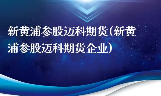 新黄浦参股迈科期货(新黄浦参股迈科期货企业)_https://www.xmqjcw.com_股票投资_第1张