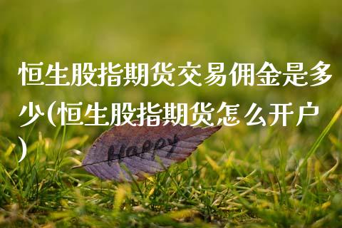 恒生股指期货交易佣金是多少(恒生股指期货怎么开户)_https://www.xmqjcw.com_期货行情_第1张