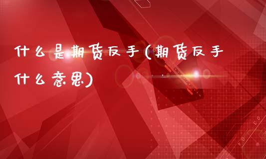 什么是期货反手(期货反手什么意思)_https://www.xmqjcw.com_期货百科_第1张