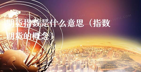 期货指数是什么意思（指数期货的概念）_https://www.xmqjcw.com_期货直播室_第1张