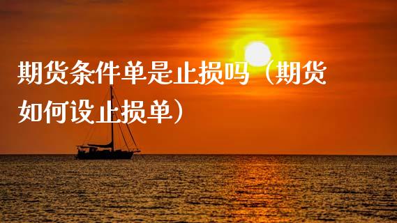 期货条件单是止损吗（期货如何设止损单）_https://www.xmqjcw.com_期货直播室_第1张
