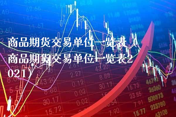 商品期货交易单位一览表（商品期货交易单位一览表2021）_https://www.xmqjcw.com_期货投资_第1张