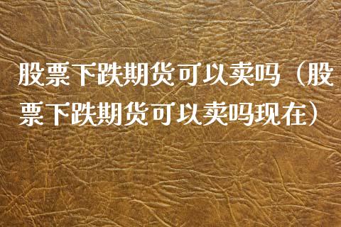 股票下跌期货可以卖吗（股票下跌期货可以卖吗现在）_https://www.xmqjcw.com_期货投资_第1张