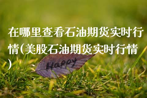在哪里查看石油期货实时行情(美股石油期货实时行情)_https://www.xmqjcw.com_期货开户_第1张