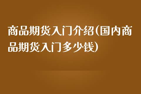 商品期货入门介绍(国内商品期货入门多少钱)_https://www.xmqjcw.com_期货直播室_第1张