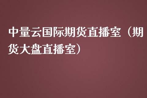 中量云国际期货直播室（期货大盘直播室）_https://www.xmqjcw.com_期货直播室_第1张