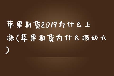 苹果期货2019为什么上涨(苹果期货为什么波动大)_https://www.xmqjcw.com_期货百科_第1张