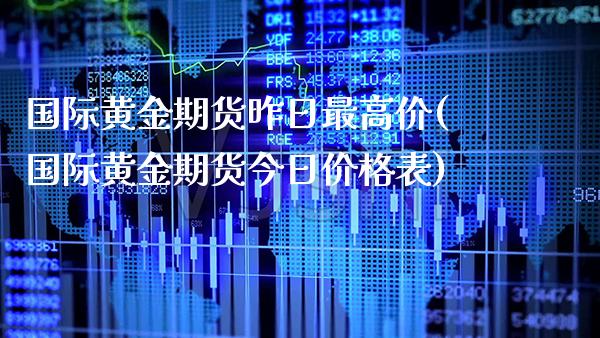 国际黄金期货昨日最高价(国际黄金期货今日价格表)_https://www.xmqjcw.com_期货百科_第1张