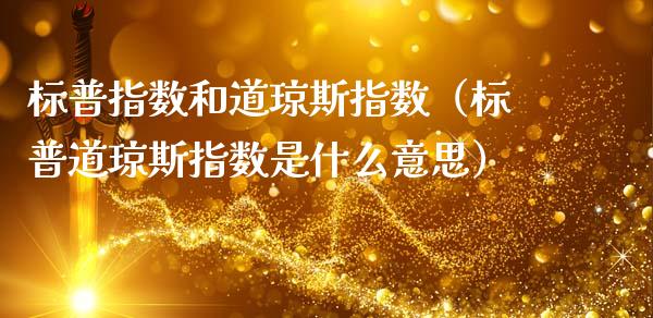 标普指数和道琼斯指数（标普道琼斯指数是什么意思）_https://www.xmqjcw.com_期货投资_第1张