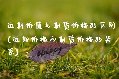 远期价值与期货价格的区别(远期价格和期货价格的关系)_https://www.xmqjcw.com_期货行情_第1张