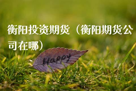 衡阳投资期货（衡阳期货公司在哪）_https://www.xmqjcw.com_期货直播室_第1张