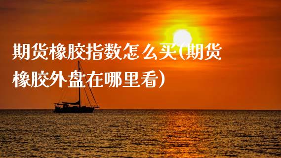 期货橡胶指数怎么买(期货橡胶外盘在哪里看)_https://www.xmqjcw.com_期货百科_第1张
