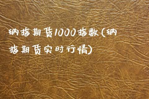 纳指期货1000指数(纳指期货实时行情)_https://www.xmqjcw.com_期货百科_第1张