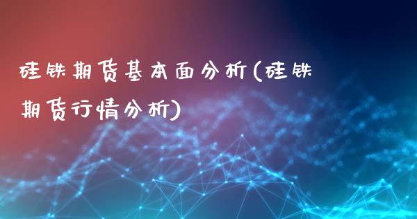 硅铁期货基本面分析(硅铁期货行情分析)_https://www.xmqjcw.com_期货开户_第1张