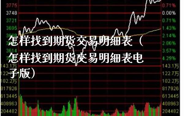 怎样找到期货交易明细表（怎样找到期货交易明细表电子版）_https://www.xmqjcw.com_期货开户_第1张