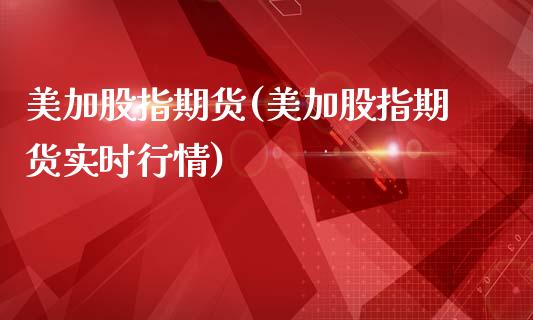 美加股指期货(美加股指期货实时行情)_https://www.xmqjcw.com_期货直播室_第1张