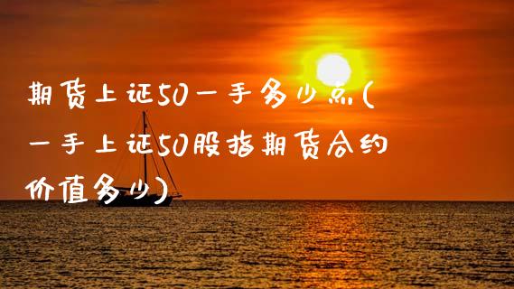 期货上证50一手多少点(一手上证50股指期货合约价值多少)_https://www.xmqjcw.com_期货直播室_第1张