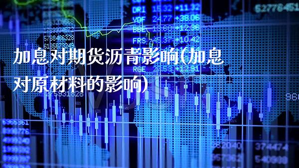 加息对期货沥青影响(加息对原材料的影响)_https://www.xmqjcw.com_期货投资_第1张
