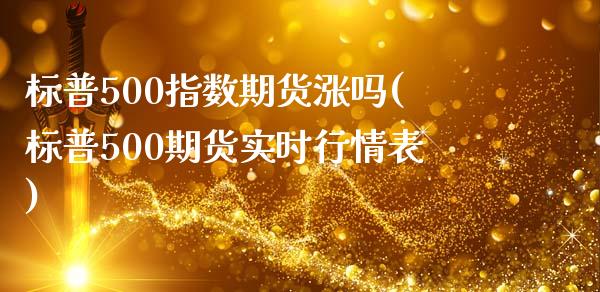 标普500指数期货涨吗(标普500期货实时行情表)_https://www.xmqjcw.com_期货百科_第1张