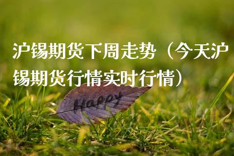 沪锡期货下周走势（今天沪锡期货行情实时行情）_https://www.xmqjcw.com_期货投资_第1张