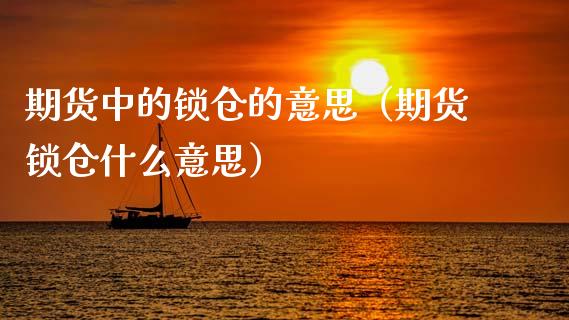 期货中的锁仓的意思（期货锁仓什么意思）_https://www.xmqjcw.com_期货行情_第1张