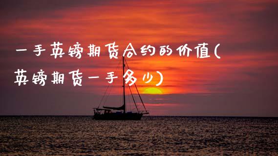 一手英镑期货合约的价值(英镑期货一手多少)_https://www.xmqjcw.com_期货投资_第1张