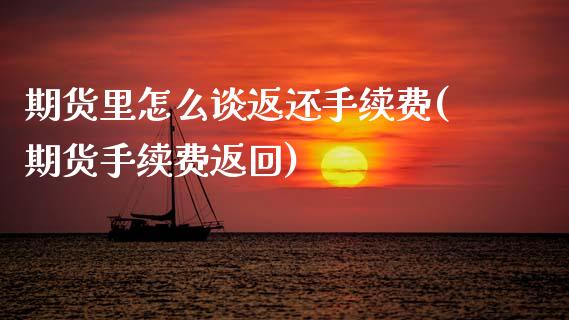 期货里怎么谈返还手续费(期货手续费返回)_https://www.xmqjcw.com_期货百科_第1张