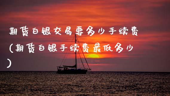 期货白银交易要多少手续费(期货白银手续费最低多少)_https://www.xmqjcw.com_期货百科_第1张