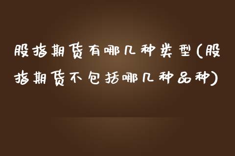 股指期货有哪几种类型(股指期货不包括哪几种品种)_https://www.xmqjcw.com_期货百科_第1张