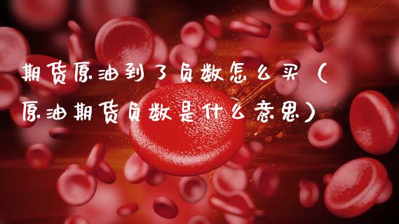 期货原油到了负数怎么买（原油期货负数是什么意思）_https://www.xmqjcw.com_期货直播室_第1张