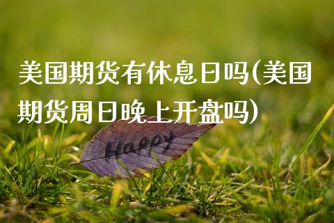 美国期货有休息日吗(美国期货周日晚上开盘吗)_https://www.xmqjcw.com_期货直播室_第1张