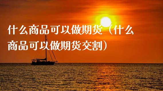 什么商品可以做期货（什么商品可以做期货交割）_https://www.xmqjcw.com_期货行情_第1张