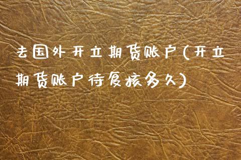 去国外开立期货账户(开立期货账户待复核多久)_https://www.xmqjcw.com_期货百科_第1张